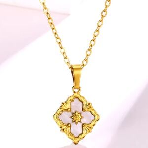 Lya - Chic Four Leaves Clover Necklace StainlessSteel